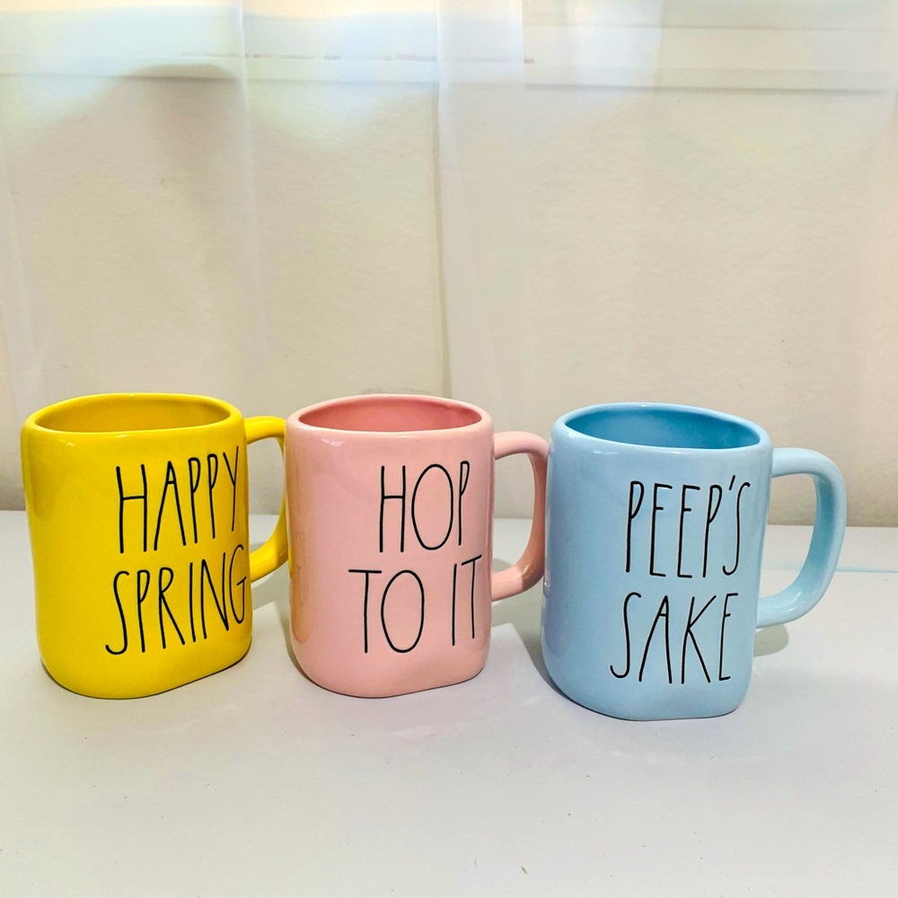 Rae Dunn Easter Spring Mugs